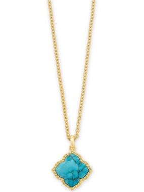 Kendra Scott Mallory Pendant Necklace in Variegated Turquoise Magnesite NWT